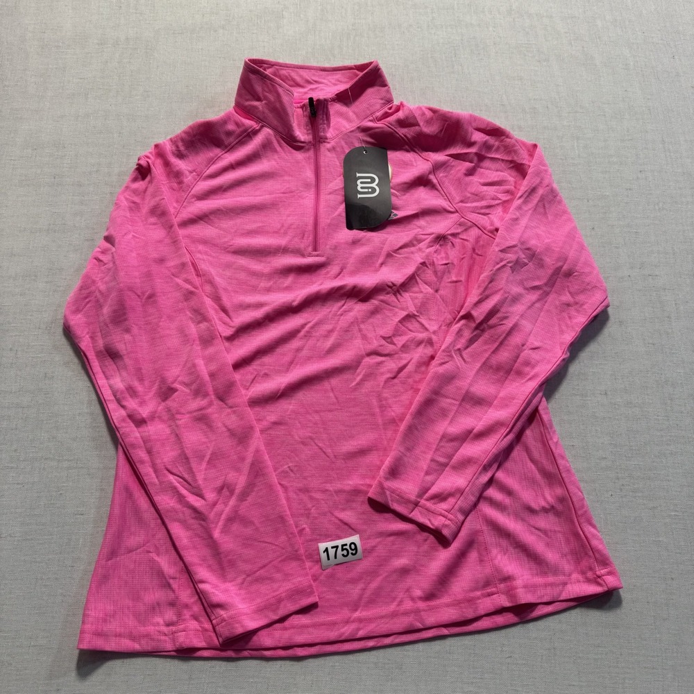MoFiz‎ Quarter Zip Pullover Women Size Medium Pink New  with  Tags